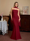 Mermaid Maxi Dress with Strapless Neckline - View 19 | WEUXS