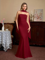 Mermaid Maxi Dress with Strapless Neckline - View 19 | WEUXS