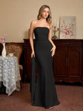 Mermaid Maxi Dress with Strapless Neckline - View 16 | WEUXS
