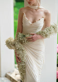 Midi dress with rosette detail - View 7 | WEUXS