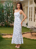 Floral print maxi dress - View 10 | WEUXS