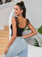crisscross lace trim tank top#color_black