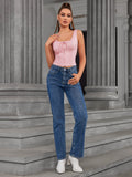 Lace trim tie front crop top - View 17 | WEUXS