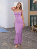Petite floral maxi dress with tie front and sweetheart neckline - View 9 | WEUXS