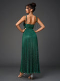 Glitter maxi dress with cut out waist - View 20 | WEUXS