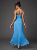Glitter maxi dress with cut out waist - View 14 | WEUXS