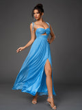 Glitter maxi dress with cut out waist - View 15 | WEUXS