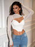 Mesh Corset Top - View 6 | WEUXS