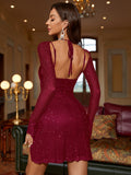 Sparkle halter mini dress - View 8 | WEUXS