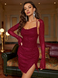 Sparkle halter mini dress - View 10 | WEUXS