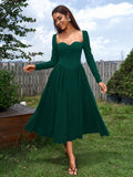 Long Sleeve Tie Back A-Line Dress - View 10 | WEUXS