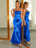 Mermaid Satin Maxi Dress - View 6 | WEUXS