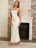 Maxi Satin Cami Dress - View 10 | WEUXS