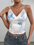 Floral Boning Cami Top - View 6 | WEUXS