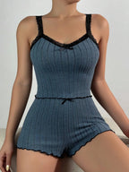 Ribbed Cami and Shorts Set - View 14 | WEUXS