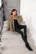 Luxe Grey Belted Faux Fur Coat - WEUXS