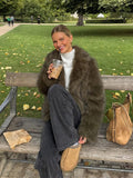 Luxe Dark Olive Plush Faux Fur Jacket - WEUXS