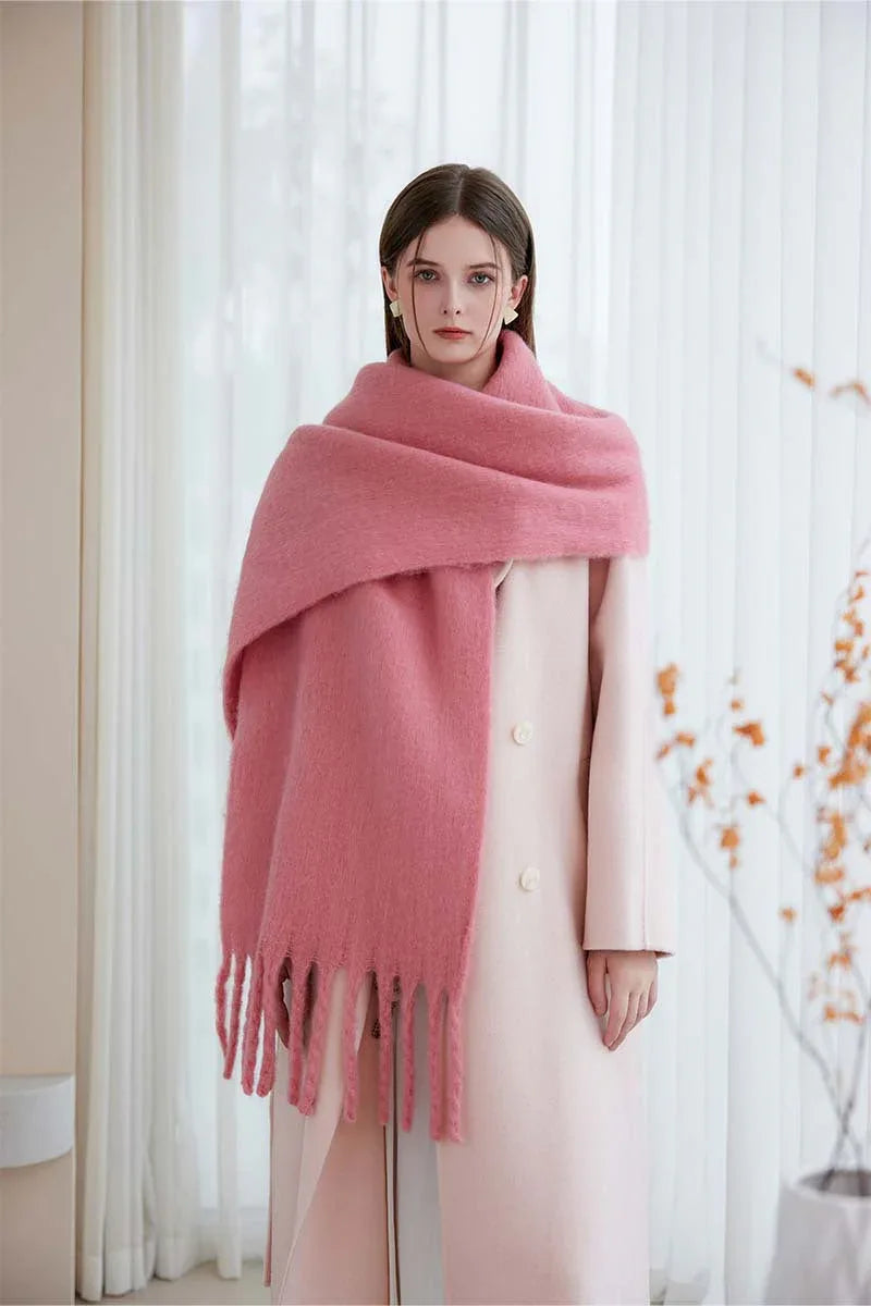 Oversized brushed scarf - View 6 | WEUXS
