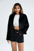 Velvet-Touch Faux Rabbit Fur Jacket - WEUXS