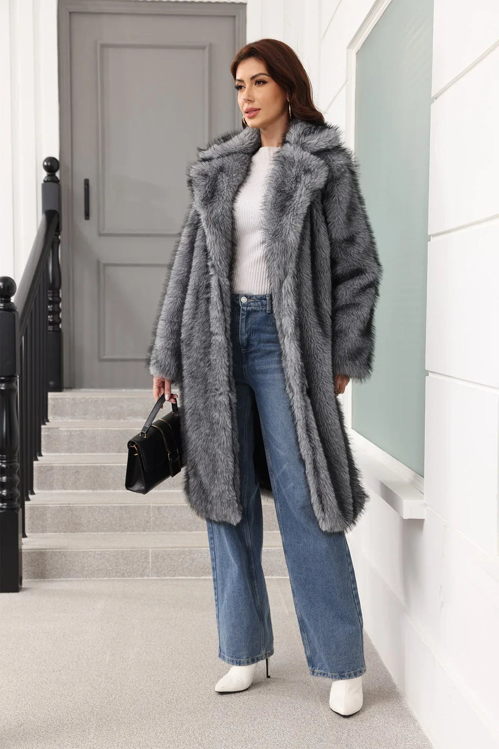 Long Faux Fur Coat - View 15 | WEUXS