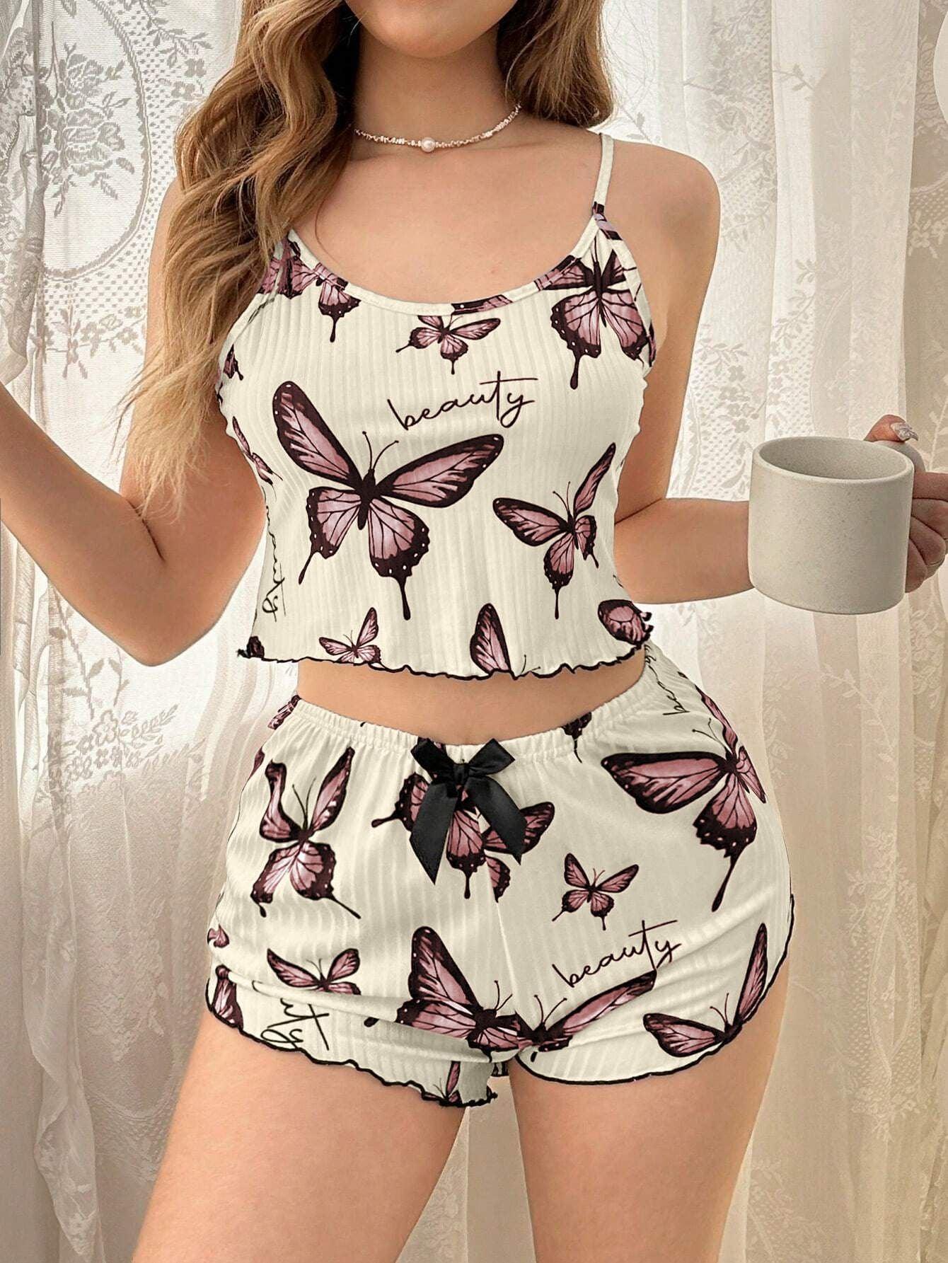 Ribbed Cami & Shorts Set - View 24 | WEUXS