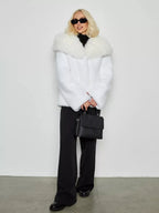 Hooded Faux Fur Coat - View 6 | WEUXS