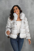 Arctic Luxe White Faux Fox Fur Jacket - WEUXS