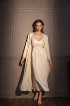 French Lace Satin Nightgown - View 16 | WEUXS