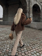 Faux Fur Lapel Jacket - View 9 | WEUXS