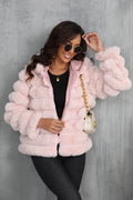 Raven Luxe Hooded Faux Fur Jacket - WEUXS