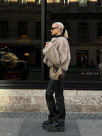 Oversized shaggy faux fur hooded jacket - View 10 | WEUXS