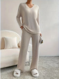 Women's ribbed knit lounge set - View 10 | WEUXS