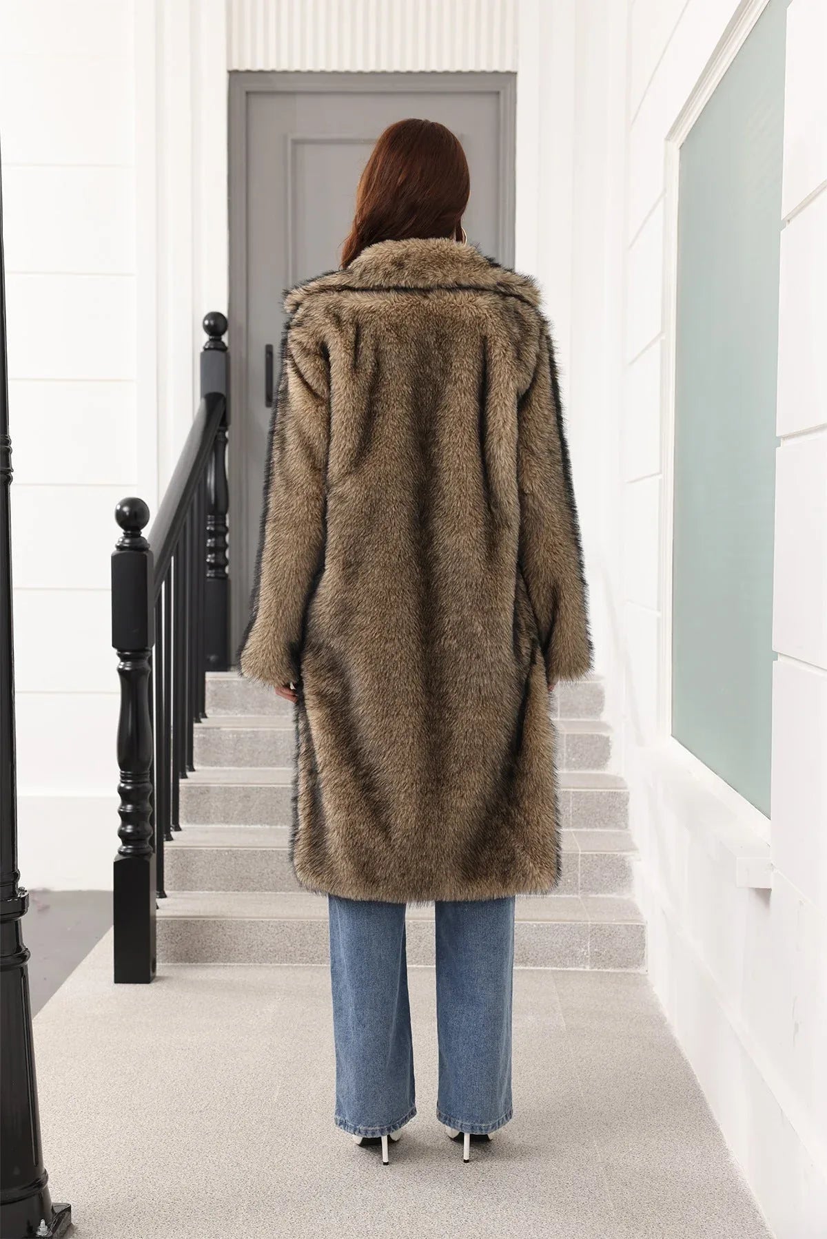 Long Faux Fur Coat - View 21 | WEUXS