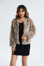 Faux Fur Paneled Jacket - View 6 | WEUXS