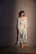 French Lace Satin Nightgown - View 12 | WEUXS