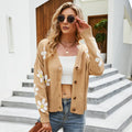 Pastel Daisy Floral Knit Cardigan - WEUXS