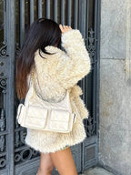 Ethereal Tibetan Lamb Style Faux Fur Coat - View 7 | WEUXS