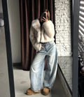 Luxe Vanilla Bean Faux Fox Fur Jacket - View 6 | WEUXS