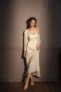French Lace Satin Nightgown - View 15 | WEUXS