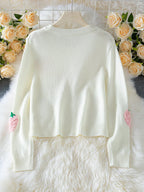 3D Strawberry Knit Sweater - View 6 | WEUXS