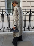 Vintage Leopard Print Faux Fur Long Coat - WEUXS