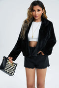 Velvet-Touch Faux Rabbit Fur Jacket - WEUXS