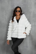 Raven Luxe Hooded Faux Fur Jacket - WEUXS