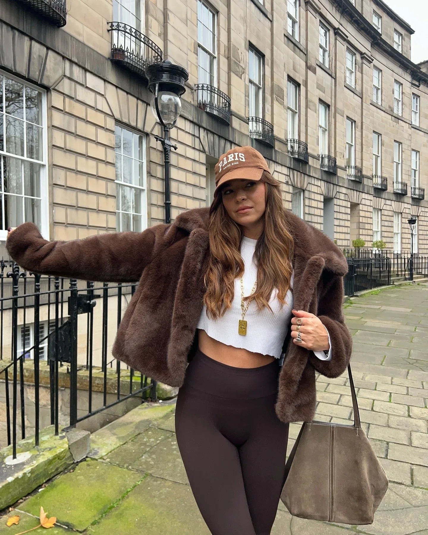 Luxe Chocolate Faux Fur Cropped Jacket - WEUXS