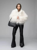Shaggy Faux Fur Cropped Jacket - View 7 | WEUXS