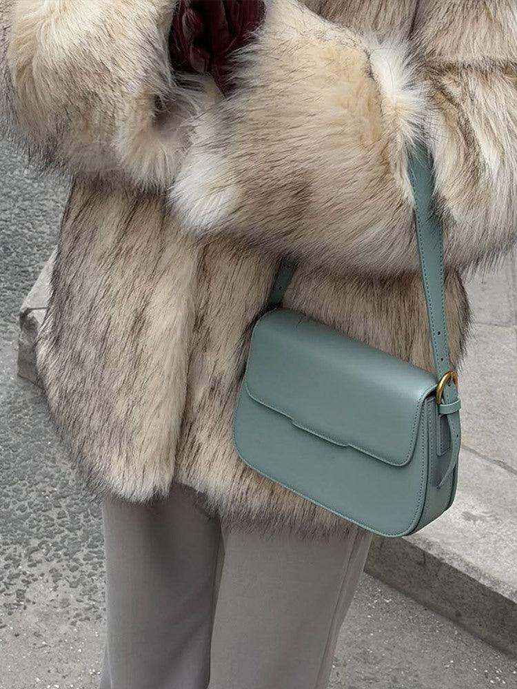 Faux Fur Jacket with Tip Dye Effect - View 7 | WEUXS