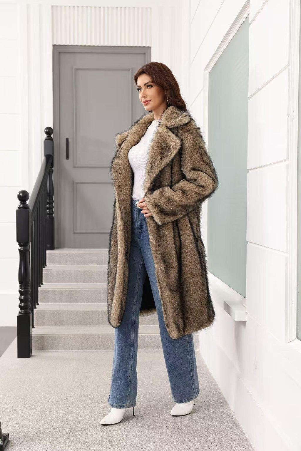 Long Faux Fur Coat - View 20 | WEUXS