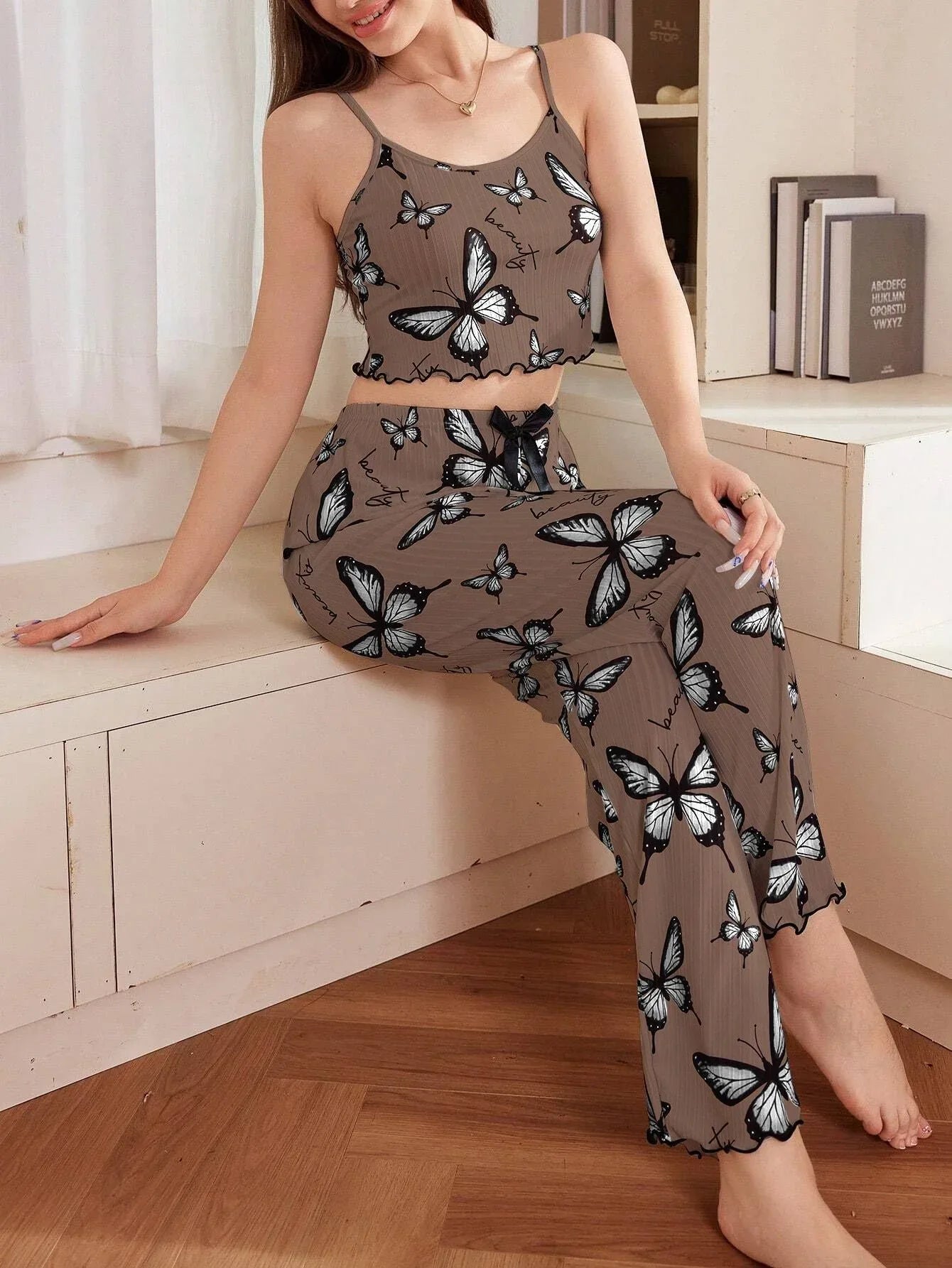 Butterfly print pajama set - View 30 | WEUXS