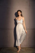 French Lace Satin Nightgown - View 8 | WEUXS