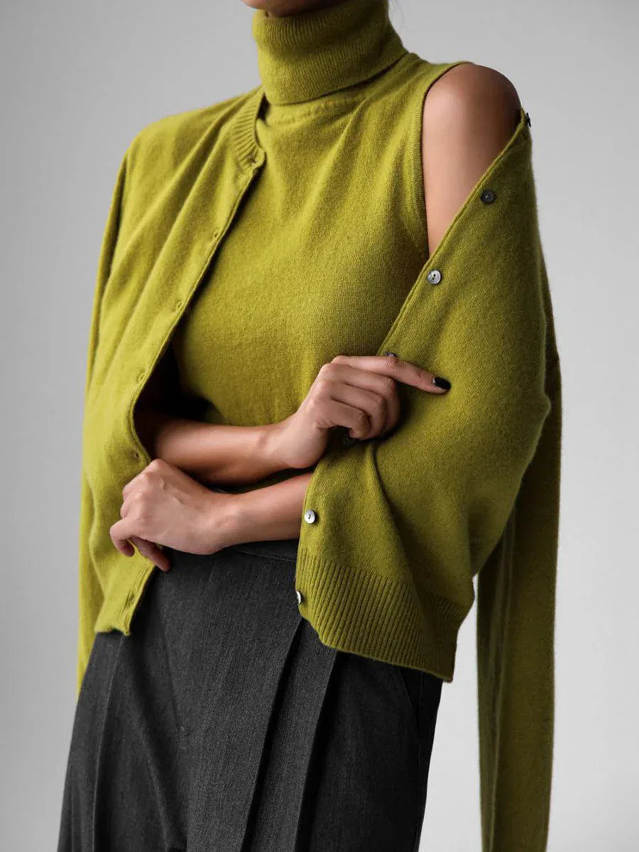 Knit vest and cardigan set - View 14 | WEUXS